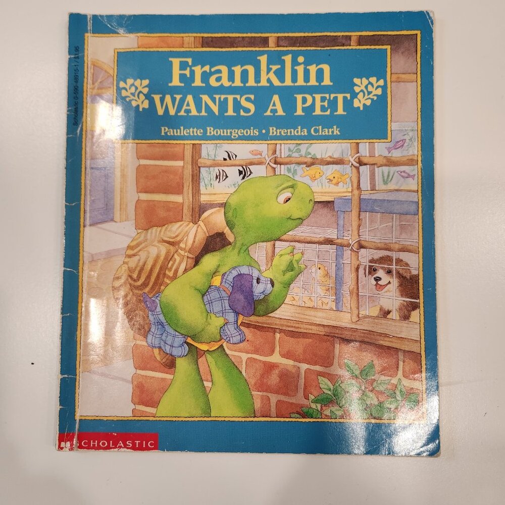 VINTAGE "1995" 🐢"FRANKLIN'S WANTS A PET" SCHOLASTIC PAPER BACK BOOK🐢